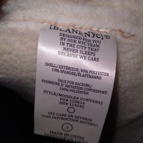 BLANKNYC Biscotti Faux Suede Oversized Collar Vest Women's Size- Small - Picture 9 of 11